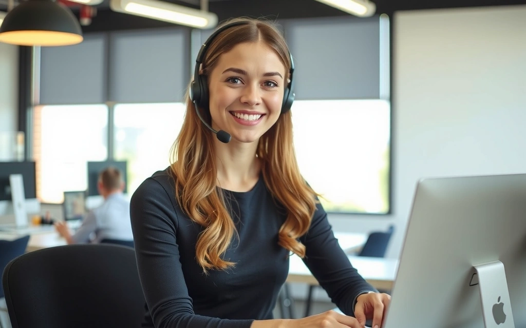 Customer support agent helping with an order