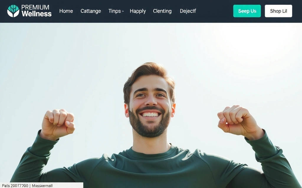 Man feeling energetic and healthy after taking multivitamins